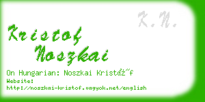 kristof noszkai business card